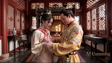 Hoàng đế Trung Hoa địt phi tần mới nhập cung (AI tạo)